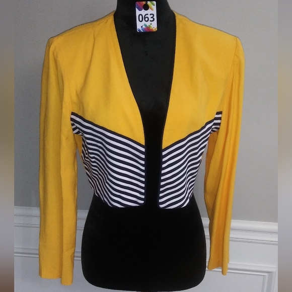 Men's Yellow Open Front Casual Blazers